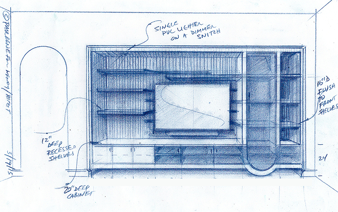 custom wall unit design ideas Phoenix AZ | custom design process