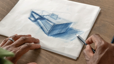 indigo blue sketches by paul rene