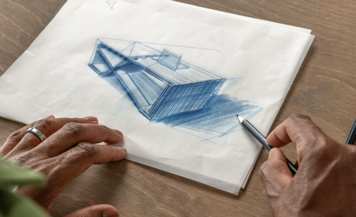 indigo blue sketches by paul rene