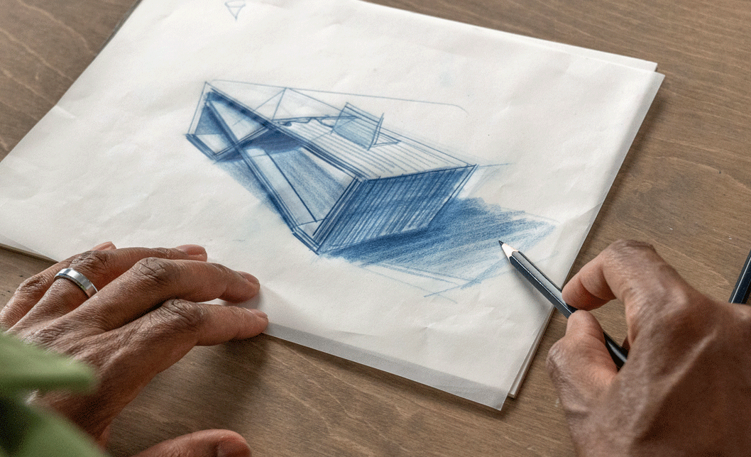 indigo blue sketches by paul rene